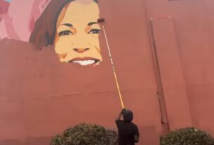 They are already painting over Kamala Harris’s public mural