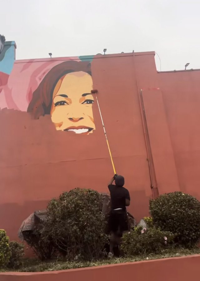 They are already painting over Kamala Harris’s public mural