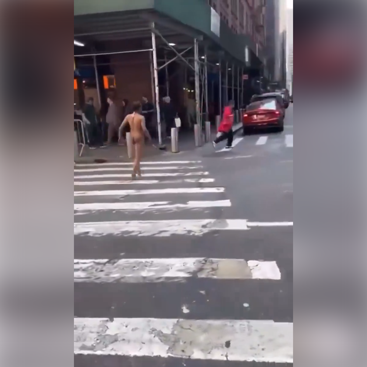 Meanwhile in New York!  Naked mentally ill man attacks passerbyers for no reason