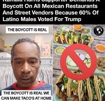 New trend alert!  Black men who voted for Kamala are boycotting latino business 🤣