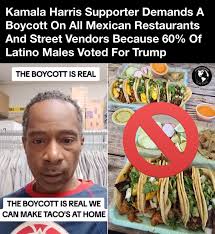 New trend alert!  Black men who voted for Kamala are boycotting latino business 🤣